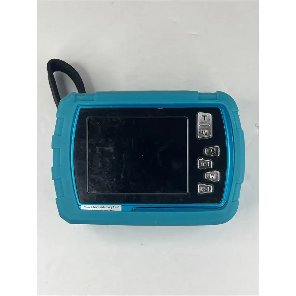 Polaroid iSO48N Waterproof Digital Camera TEAL With Case 16MP - TESTED WORKING